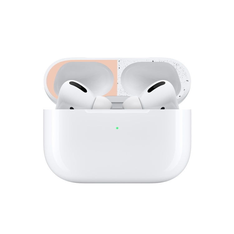 Für Apple AirPods Pro kabellose Kopfhörer Schutzhülle Metall-Schutzaufkleber, Für Apple AirPods Pro