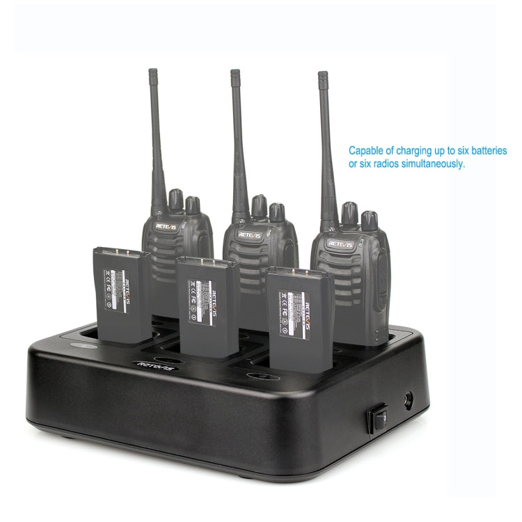 RETEVIS RTC777 Sechsfach Walkie Talkie Ladegerät für Retevis H777, RTC777 AU Stecker, RTC777 US Stecker, RTC777 EU Stecker, RTC777 UK Stecker