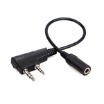 RETEVIS TCK01 Kenwood 2-Pin zu 3,5mm weibliches Handy-Audio-Ohrhörer-Übertragungskabel für RT21/RT22/RT24/RT7/RT27/H777, TCK01