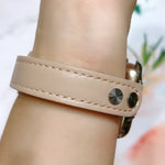 Ersatzarmband aus Leder mit Doppelnagelverschluss, passend für Apple Watch Series 7 (41 mm), 6, SE, 5 und 4 (40 mm) sowie für Apple Watch Series 7 (45 mm), 6, SE, 5 und 4 (44 mm).