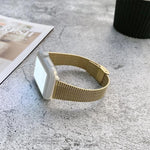 Buckle Style Steel Replacement Strap Watchband, for Apple Watch Series 7 41mm, 6, SE, 5, 4, and 45mm, 44mm models.