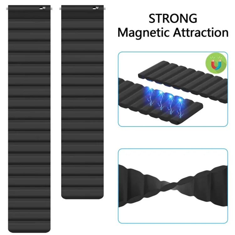 Universelles magnetisches Silikon-Ersatzarmband, 20 mm, 22 mm, 20 mm für Samsung Smartwatch, 22 mm für Samsung Smartwatch