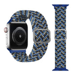 Geflochtenes Elastisches Schnallenarmband für Apple Watch Series 9&8&7 41mm / SE 3&SE 2&6&SE&5&4 40mm / 3&2&1 38mm (Regenbogenfarbe), Für Apple Watch Series 8&7 41mm / SE 2&6&SE&5&4 40mm / 3&2&1 38mm