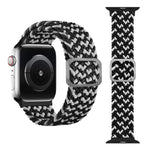 Geflochtenes Elastisches Schnallenarmband für Apple Watch Series 9&8&7 41mm / SE 3&SE 2&6&SE&5&4 40mm / 3&2&1 38mm (Regenbogenfarbe), Für Apple Watch Series 8&7 41mm / SE 2&6&SE&5&4 40mm / 3&2&1 38mm