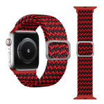 Geflochtenes Elastisches Schnallenarmband für Apple Watch Series 9&8&7 41mm / SE 3&SE 2&6&SE&5&4 40mm / 3&2&1 38mm (Regenbogenfarbe), Für Apple Watch Series 8&7 41mm / SE 2&6&SE&5&4 40mm / 3&2&1 38mm