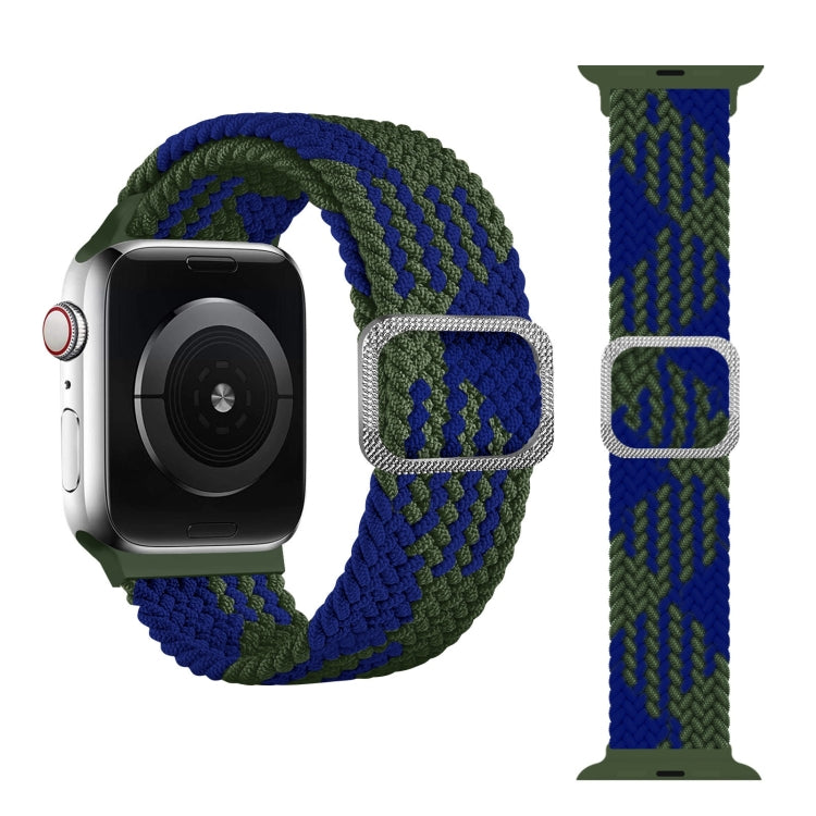 Geflochtenes Elastisches Schnallenarmband für Apple Watch Series 9&8&7 41mm / SE 3&SE 2&6&SE&5&4 40mm / 3&2&1 38mm (Regenbogenfarbe), Für Apple Watch Series 8&7 41mm / SE 2&6&SE&5&4 40mm / 3&2&1 38mm