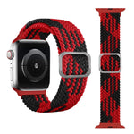 Geflochtenes Elastisches Schnallenarmband für Apple Watch Series 9&8&7 41mm / SE 3&SE 2&6&SE&5&4 40mm / 3&2&1 38mm (Regenbogenfarbe), Für Apple Watch Series 8&7 41mm / SE 2&6&SE&5&4 40mm / 3&2&1 38mm