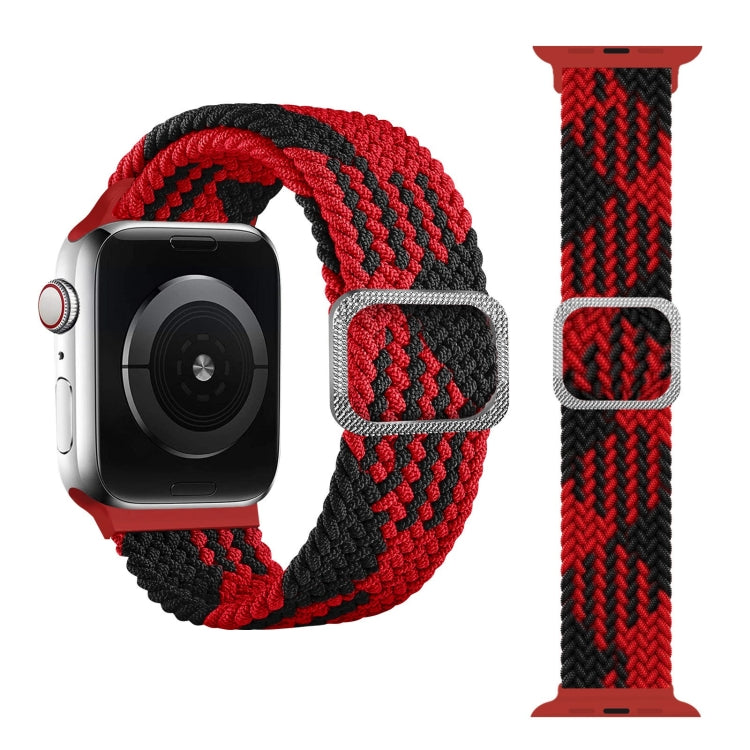 Geflochtenes Elastisches Schnallenarmband für Apple Watch Series 9&8&7 41mm / SE 3&SE 2&6&SE&5&4 40mm / 3&2&1 38mm (Regenbogenfarbe), Für Apple Watch Series 8&7 41mm / SE 2&6&SE&5&4 40mm / 3&2&1 38mm