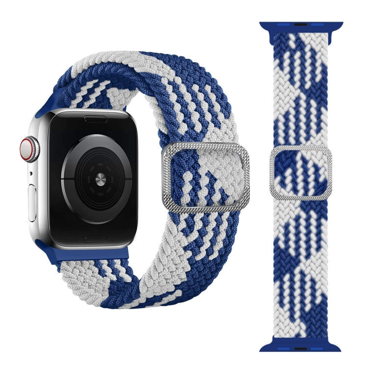Geflochtenes Elastisches Schnallenarmband für Apple Watch Series 9&8&7 41mm / SE 3&SE 2&6&SE&5&4 40mm / 3&2&1 38mm (Regenbogenfarbe), Für Apple Watch Series 8&7 41mm / SE 2&6&SE&5&4 40mm / 3&2&1 38mm