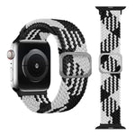 Geflochtenes Elastisches Schnallenarmband für Apple Watch Series 9&8&7 41mm / SE 3&SE 2&6&SE&5&4 40mm / 3&2&1 38mm (Regenbogenfarbe), Für Apple Watch Series 8&7 41mm / SE 2&6&SE&5&4 40mm / 3&2&1 38mm