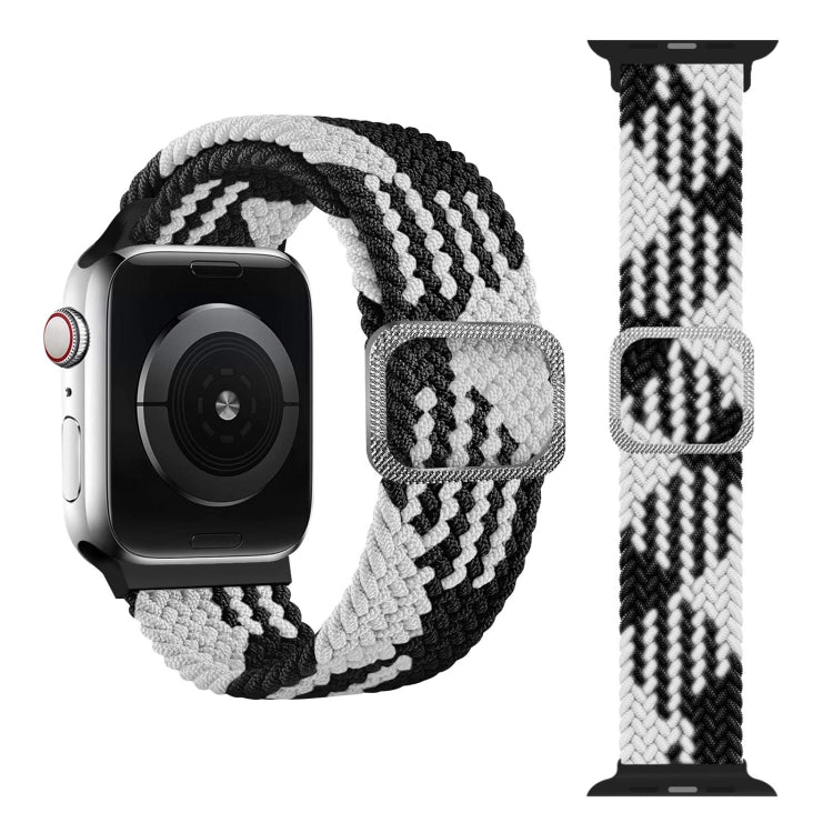 Geflochtenes Elastisches Schnallenarmband für Apple Watch Series 9&8&7 41mm / SE 3&SE 2&6&SE&5&4 40mm / 3&2&1 38mm (Regenbogenfarbe), Für Apple Watch Series 8&7 41mm / SE 2&6&SE&5&4 40mm / 3&2&1 38mm