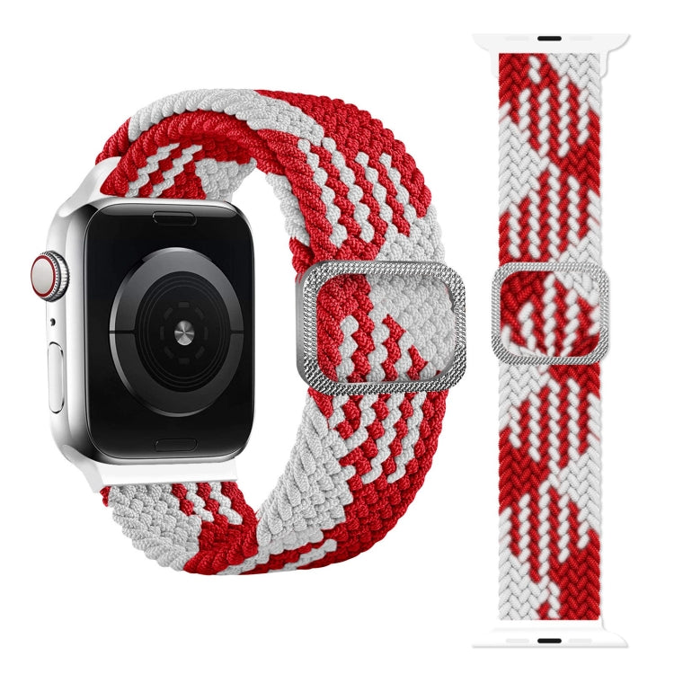 Geflochtenes Elastisches Schnallenarmband für Apple Watch Series 9&8&7 41mm / SE 3&SE 2&6&SE&5&4 40mm / 3&2&1 38mm (Regenbogenfarbe), Für Apple Watch Series 8&7 41mm / SE 2&6&SE&5&4 40mm / 3&2&1 38mm