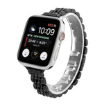 Edelstahl-Uhrenarmband „Small Waist Seven Beads“ für Apple Watch Series 6 & SE &, für Apple Watch Series 7 45 mm / 6 & SE & 5 & 4 44 mm / 3 & 2 & 1 42 mm, für Apple Watch Series 8 & 7 41 mm / SE 2 & 6 & SE & 5 & 4 40 mm / 3 & 2 & 1 38 mm