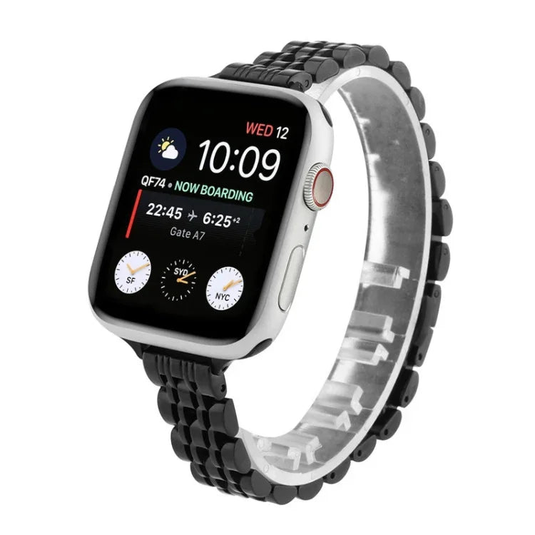 Edelstahl-Uhrenarmband „Small Waist Seven Beads“ für Apple Watch Series 6 & SE &, für Apple Watch Series 7 45 mm / 6 & SE & 5 & 4 44 mm / 3 & 2 & 1 42 mm, für Apple Watch Series 8 & 7 41 mm / SE 2 & 6 & SE & 5 & 4 40 mm / 3 & 2 & 1 38 mm