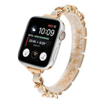 Kleines Taillen-Sieben-Perlen-Edelstahlarmband für Apple Watch Series 6 & SE &, für Apple Watch Ultra 49mm / Series 8&7 45mm / SE 2&6&SE&5&4 44mm / 3&2&1 42mm, für Apple Watch Series 8&7 41mm / SE 2&6&SE&5&4 40mm / 3&2&1 38mm