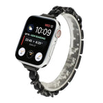 Kleines Taillen-Sieben-Perlen-Edelstahlarmband für Apple Watch Series 6 & SE &, für Apple Watch Ultra 49mm / Series 8&7 45mm / SE 2&6&SE&5&4 44mm / 3&2&1 42mm, für Apple Watch Series 8&7 41mm / SE 2&6&SE&5&4 40mm / 3&2&1 38mm
