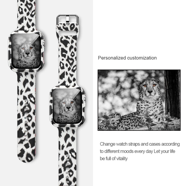 Silikon-Druck integriertes Ersatz-Uhrengehäuse-Armband, für Apple Watch Series 6 / 5 / 4 / Watch SE 44mm, für Apple Watch Series 6 / 5 / 4 / Watch SE 40mm, für Apple Watch Series 3 & 2 & 1 42mm