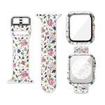 Silikon-Druck integriertes Ersatz-Uhrengehäuse-Armband, für Apple Watch Series 6 / 5 / 4 / Watch SE 44mm, für Apple Watch Series 6 / 5 / 4 / Watch SE 40mm, für Apple Watch Series 3 & 2 & 1 42mm