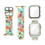 Silikon-Druck integriertes Ersatz-Uhrengehäuse-Armband, für Apple Watch Series 6 / 5 / 4 / Watch SE 44mm, für Apple Watch Series 6 / 5 / 4 / Watch SE 40mm, für Apple Watch Series 3 & 2 & 1 42mm