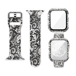 Silikon-Druck integriertes Ersatz-Uhrengehäuse-Armband, für Apple Watch Series 6 / 5 / 4 / Watch SE 44mm, für Apple Watch Series 6 / 5 / 4 / Watch SE 40mm, für Apple Watch Series 3 & 2 & 1 42mm