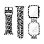 Silikon-Druck integriertes Ersatz-Uhrengehäuse-Armband, für Apple Watch Series 6 / 5 / 4 / Watch SE 44mm, für Apple Watch Series 6 / 5 / 4 / Watch SE 40mm, für Apple Watch Series 3 & 2 & 1 42mm