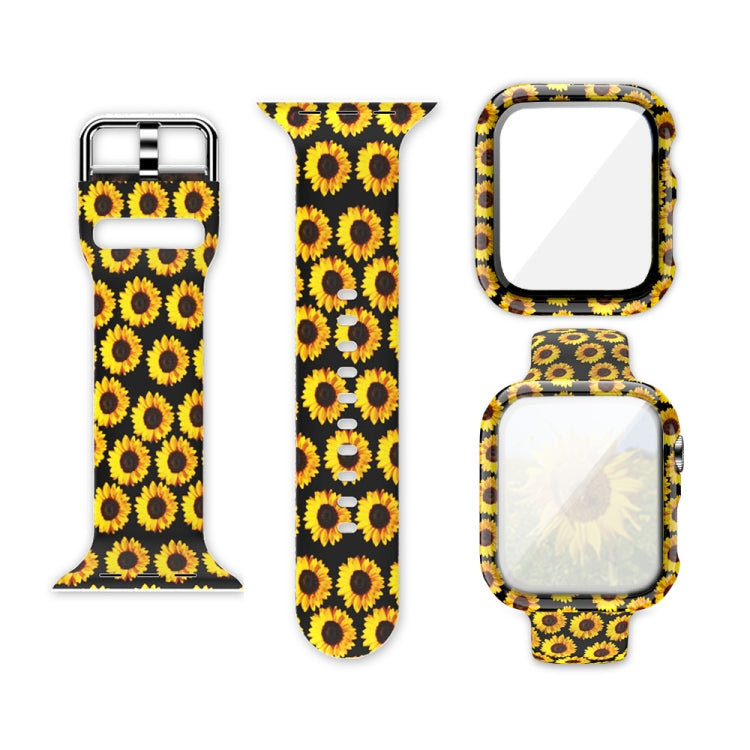 Silikon-Druck integriertes Ersatz-Uhrengehäuse-Armband, für Apple Watch Series 6 / 5 / 4 / Watch SE 44mm, für Apple Watch Series 6 / 5 / 4 / Watch SE 40mm, für Apple Watch Series 3 & 2 & 1 42mm