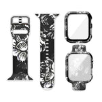 Silikon-Druck integriertes Ersatz-Uhrengehäuse-Armband, für Apple Watch Series 6 / 5 / 4 / Watch SE 44mm, für Apple Watch Series 6 / 5 / 4 / Watch SE 40mm, für Apple Watch Series 3 & 2 & 1 42mm