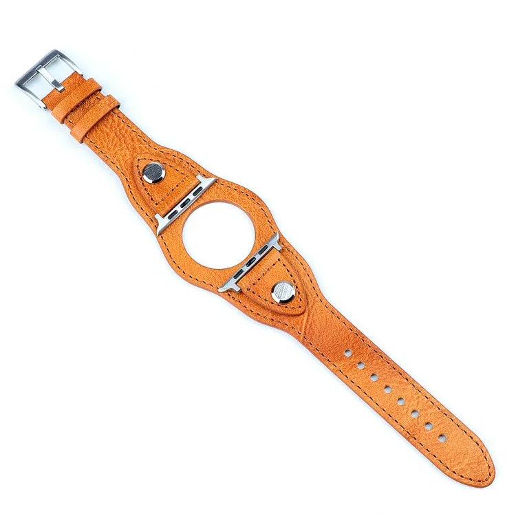 Ersatzarmband aus Leder für Apple Watch Series 7 (41 mm), Series 6, SE, Series 5 und Series 4 (40 mm) sowie Series 7 (45 mm), Series 6, SE, Series 5 und Series 4 (44 mm).