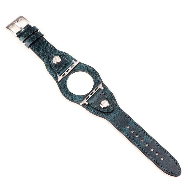 Ersatzarmband aus Leder für Apple Watch Series 7 (41 mm), Series 6, SE, Series 5 und Series 4 (40 mm) sowie Series 7 (45 mm), Series 6, SE, Series 5 und Series 4 (44 mm).