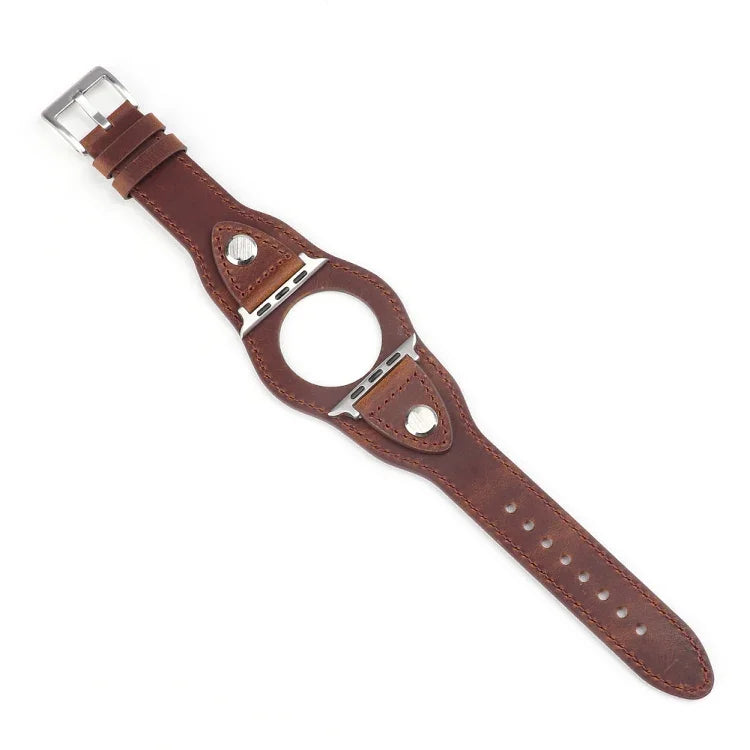 Ersatzarmband aus Leder für Apple Watch Series 7 (41 mm), Series 6, SE, Series 5 und Series 4 (40 mm) sowie Series 7 (45 mm), Series 6, SE, Series 5 und Series 4 (44 mm).