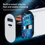 LZ-822A+C PD 20W USB-C / Type-C + QC 3.0 USB Fast Travel Charger,, US Plug, EU Plug