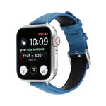 14mm Slim Genuine Leather Strap Watchband For Apple Watch Series, 7 45mm / 6 & SE & 5 & 4 44mm / 3 & 2 & 1 42mm, 7 41mm / 6 & SE & 5 & 4 40mm / 3 & 2 & 1 38mm