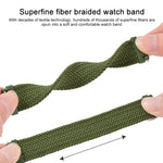 Für Samsung Galaxy Watch 46mm Verstellbares Nylon Geflochtenes Elastisches Ersatzarmband, 125mm, 135mm, 145mm, 155mm