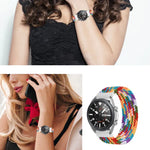 Für Samsung Galaxy Watch 3 41 mm verstellbares, elastisches Nylon-Ersatzarmband, 165 mm