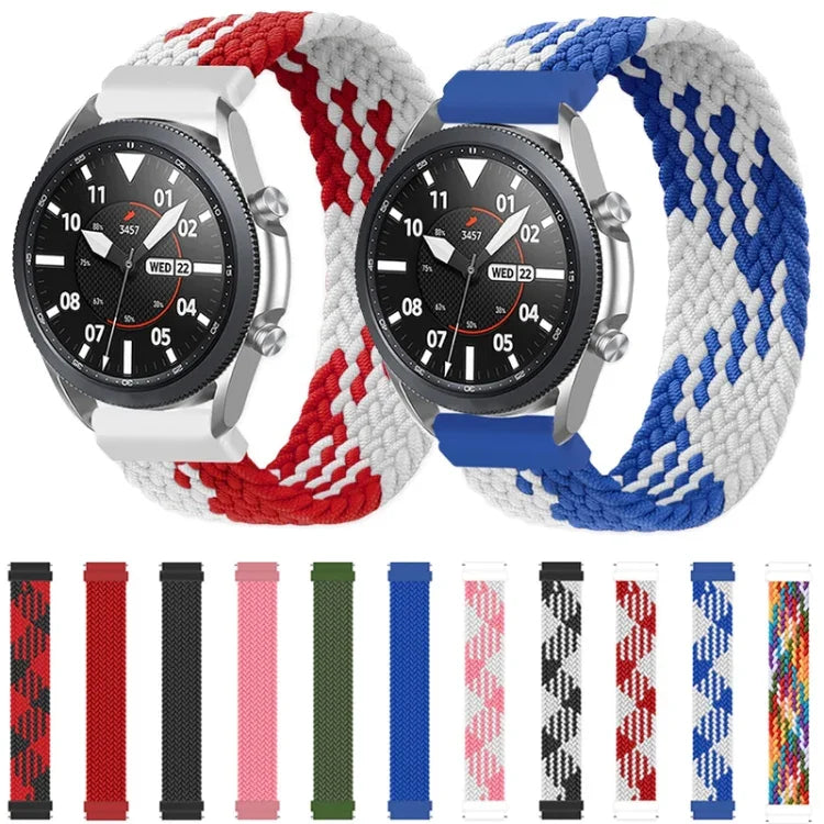 Für Samsung Galaxy Watch 3 41 mm verstellbares, elastisches Nylon-Ersatzarmband, 165 mm