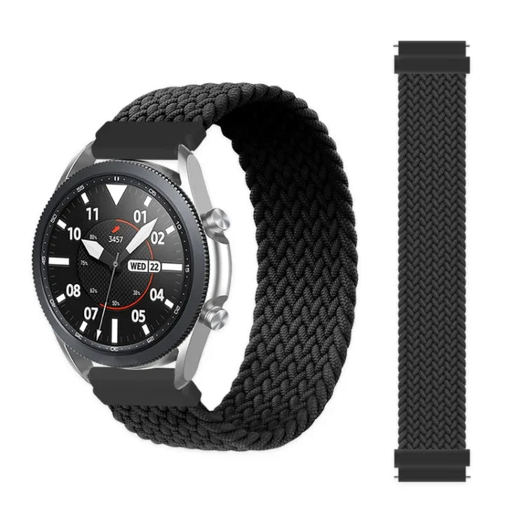 Für Samsung Galaxy Watch 3 45 mm verstellbares, elastisches Nylon-Ersatzarmband, 165 mm