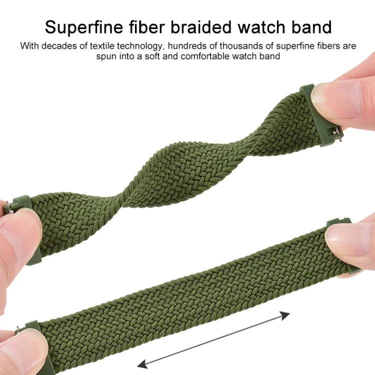 Für Samsung Galaxy Watch 3 45 mm verstellbares, elastisches Nylon-Ersatzarmband, 165 mm