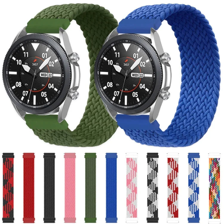 Für Samsung Galaxy Watch 3 45 mm verstellbares, elastisches Nylon-Ersatzarmband, 165 mm