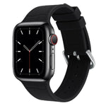Ersatzarmband aus Silikon mit Bambusgelenk, passend für Apple Watch Series 7 (41 mm), 6, SE, 5 und 4 (40 mm) sowie für Apple Watch Series 7 (45 mm), 6, SE, 5 und 4 (44 mm).
