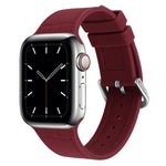 Ersatzarmband aus Silikon mit Bambusgelenk, passend für Apple Watch Series 7 (41 mm), 6, SE, 5 und 4 (40 mm) sowie für Apple Watch Series 7 (45 mm), 6, SE, 5 und 4 (44 mm).