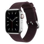 Ersatzarmband aus Silikon mit Bambusgelenk, passend für Apple Watch Series 7 (41 mm), 6, SE, 5 und 4 (40 mm) sowie für Apple Watch Series 7 (45 mm), 6, SE, 5 und 4 (44 mm).