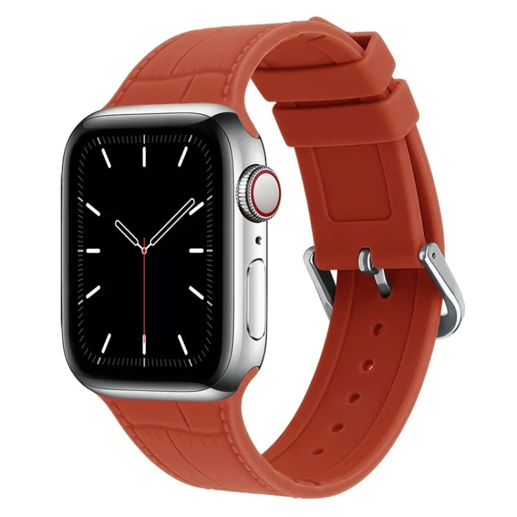 Ersatzarmband aus Silikon mit Bambusgelenk, passend für Apple Watch Series 7 (41 mm), 6, SE, 5 und 4 (40 mm) sowie für Apple Watch Series 7 (45 mm), 6, SE, 5 und 4 (44 mm).