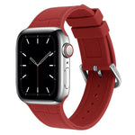 Ersatzarmband aus Silikon mit Bambusgelenk, passend für Apple Watch Series 7 (41 mm), 6, SE, 5 und 4 (40 mm) sowie für Apple Watch Series 7 (45 mm), 6, SE, 5 und 4 (44 mm).