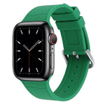 Ersatzarmband aus Silikon mit Bambusgelenk, passend für Apple Watch Series 7 (41 mm), 6, SE, 5 und 4 (40 mm) sowie für Apple Watch Series 7 (45 mm), 6, SE, 5 und 4 (44 mm).