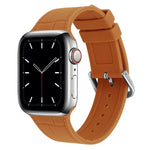 Ersatzarmband aus Silikon mit Bambusgelenk, passend für Apple Watch Series 7 (41 mm), 6, SE, 5 und 4 (40 mm) sowie für Apple Watch Series 7 (45 mm), 6, SE, 5 und 4 (44 mm).