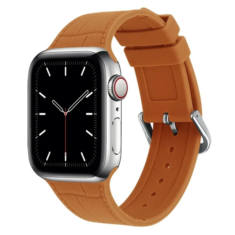 Ersatzarmband aus Silikon mit Bambusgelenk, passend für Apple Watch Series 7 (41 mm), 6, SE, 5 und 4 (40 mm) sowie für Apple Watch Series 7 (45 mm), 6, SE, 5 und 4 (44 mm).