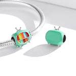 S925 Sterling Silber Mini-Farbfernseher-Perlen DIY Armband Halskette Zubehör, Mini-Farbfernseher