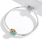 S925 Sterling Silber Mini-Farbfernseher-Perlen DIY Armband Halskette Zubehör, Mini-Farbfernseher