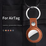 Für AirTag 2. Generation / AirTag 1. Generation Stoßfeste Kratzfeste Leder Schutzhülle mit Aufhängeschlaufe Schlüsselanhänger