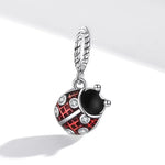Marienkäfer-Anhänger aus 925er Sterlingsilber – DIY-Armband- und Halskettenzubehör
